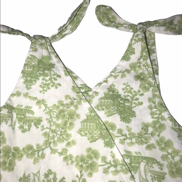 Icky Baby Green Print Dress Size 4T - Picture 6 of 8